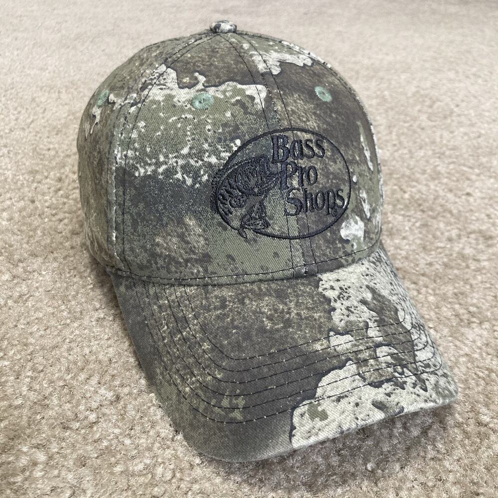 EUC Bass Pro Shops Embroidered Baseball Hat/Cap Adjustable TrueTimber Camo